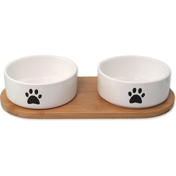 Plaček good Set DOG FANTASY misky keramické s podtáckem tlapka 2x 13 x 5,5 cm 400 ml