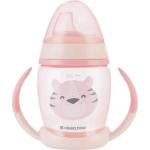 KikkaBoo Чаша със силиконов накрайник 200мл Happy face Pink (31302030070)