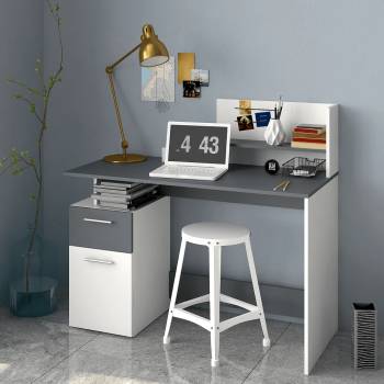 Компютърна маса бяла/графитна platon new