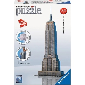 Ravensburger 3D Пъзел Ravensburger Емпайър Стейт Билдинг Ню Йорк - 706602