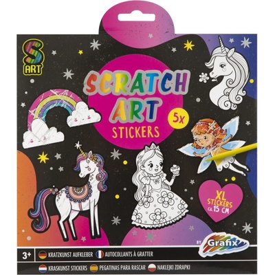 Grafix Škrabací samolepky XL 5ks holčičí – Zboží Dáma