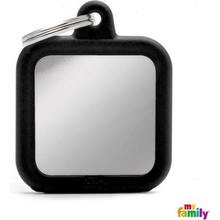 My family známka Hushtag štvorček strieborná 1 ks HTB03BLACK