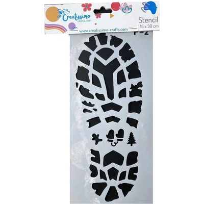 Creatissimo plastová šablona Stopa 15x30 cm – Zboží Dáma