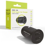 Mobile Origin Зарядно за кола с 2xUSB-C изходи с технология за бързо зареждане - Mobile Origin CA20 Metal Quick Car Charger 30W (черен) (MO-30WSCCH-CA20)
