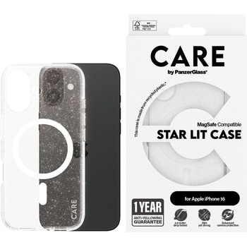 Image 1 of Panzer Гръб CARE by PanzerGlass за iPhone 16, Flagship Case Star Lit w. White MagSafe