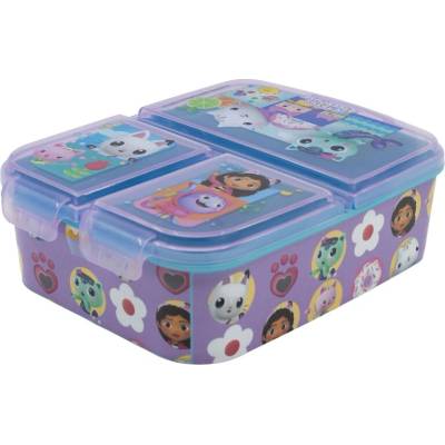 Raňajkový/obedový box STOR 21220 3 priehradky Cat House Gabi (fialový).