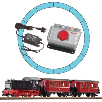 Piko G Стартов Сет Пътнически Влак с Дизелов Локомотив v 20 със звук (37126)