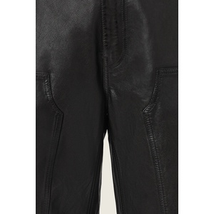 AllSaints панталон мъжки от кожа CARVER (M009TF)