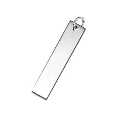 Šperky4U Ocelový přívěšek obdélník 10 x 45 mm DR1188