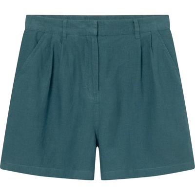 DEDICATED Дамски къси панталони Dedicated Women's Shorts Djupvik Linen Shorts - Linen Mediterranea Green - размер XL (112-2876-0315)