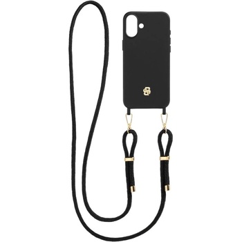 HUGO BOSS Калъф за телефон, за iPhone 16 Plus, с връзка, чер (2101070010)