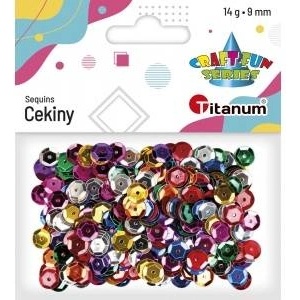 TITANUM Round sequins 9mm mix 14g