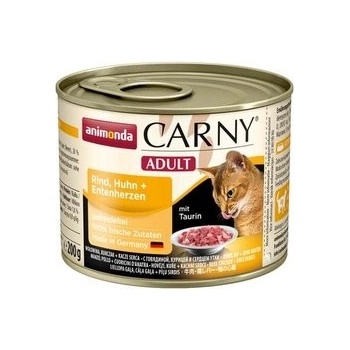 Animonda Carny Adult hovädzie,kura a kačacie srdiečka 200 g
