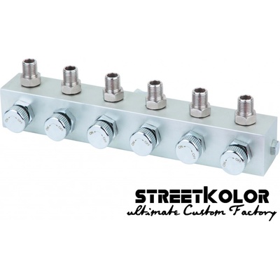 Aibrush rozbočovač s regulátorem 6x1/8" FENGDA BD-13-6