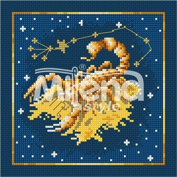 Milena Style Зодия Скорпион - гоблен със схема конци dmc