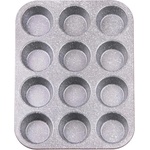 VOLTZ Форма за мъфини Voltz V51223RC, 12 мъфина, Мраморно покритие, Червен (55551223RC) - topmarket