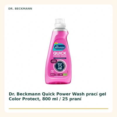 Dr. Beckmann Quick Power Wash prací gél Color Protect 800 ml 25 PD
