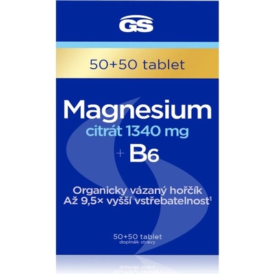 GS Magnesium Citrát + B6 100 tabliet