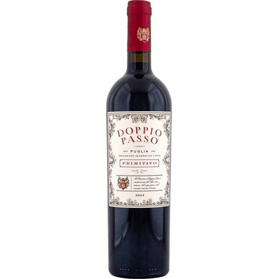 Doppio Passo Puglia Primitivo Červené 13% 0,75 l (čistá fľaša)