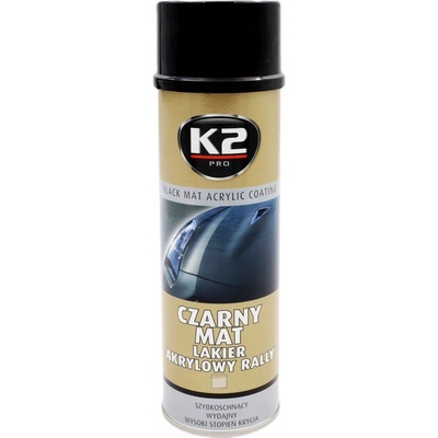 K2 AKRYLOVÁ BARVA VE SPREJI ČERNÁ MATNÁ 500 ml