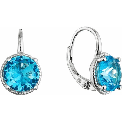 PAVONA Strieborné visiace náušnice 11624.3 aqua