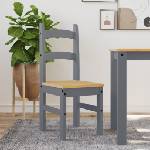 vidaXL Трапезни столове 2 бр сиви 40x46x99 см бор масив (4005727)