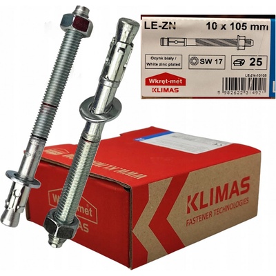 KLIMAS Pozinkovaná mechanická kotva 10x105mm (25ks) LE-ZN-10105(X25)