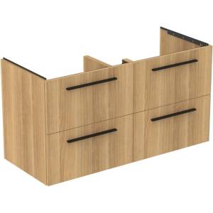 Ideal Standard i. life B висящ долен шкаф, естествен дъб, 4 чекмеджета, 120 см (T5278NX)