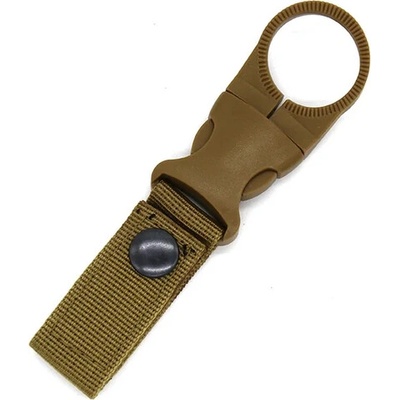 DRAGOWA Tactical DRAGOWA Тактическа туристическа найлонова поставка за бутилка с карабинер Oasis, каки (DRG106.Khaki)