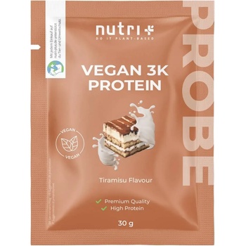 nutri + Пробен размер на вегански 3K протеин на прах - Tiramisu