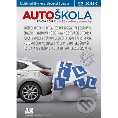 Autoškola 2017 - Multimediálny kurz CD-ROM -