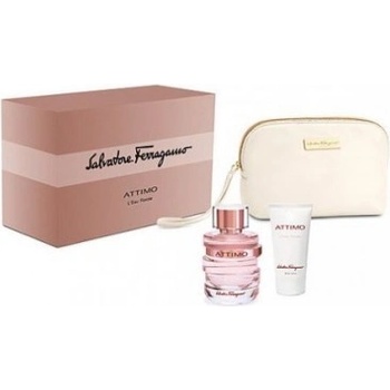 Salvatore Ferragamo Комплект за жени Salvatore Ferragamo Attimo L`eau Florale - Eau de Toilette 100 мл + Лосион за тяло BL 50 мл + Несесер