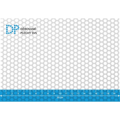 Děrovaný plech pozinkovaný Rv 5-7 (tl. 1,00 x 1000 x 2000 mm), jakost DX51D+Z