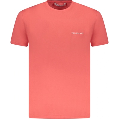 Trussardi Pánské triko s krátkým rukávem růžová