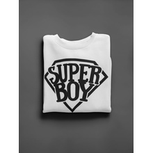 Kidsbee Štýlová detská chlapčenská mikina Super Boy biela