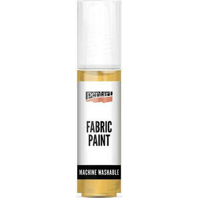 Metalická Pentart farba na textil 20 ml zlatá
