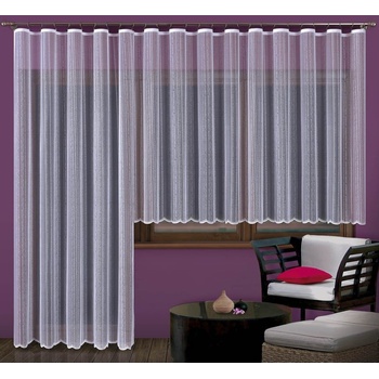 Forbyt kusová záclona ALBA jednobarevná bílá, výška 160 cm x šířka 350 cm (na okno)