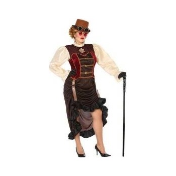 BigBuy Carnival Маскировъчен костюм за възрастни Steampunk Кафяв (1 Части) Размер XS/S