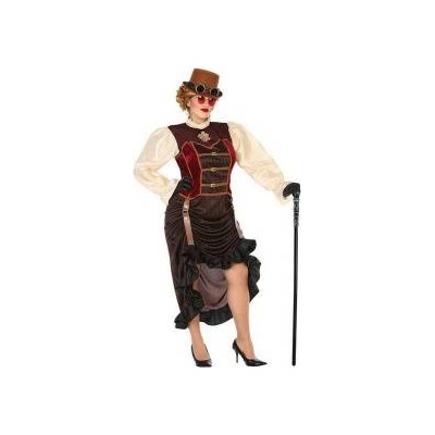 BigBuy Carnival Маскировъчен костюм за възрастни Steampunk Кафяв (1 Части) Размер XS/S