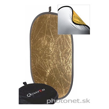 Odrazná doska Quantuum 120 x 180 cm - zlatá/strieborná