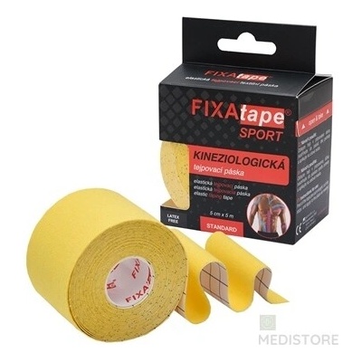 FIXAtape SPORT KINESIOLOGY ELASTICKA TEJPOVACIA PASKA žltá 5 cm x 5 m