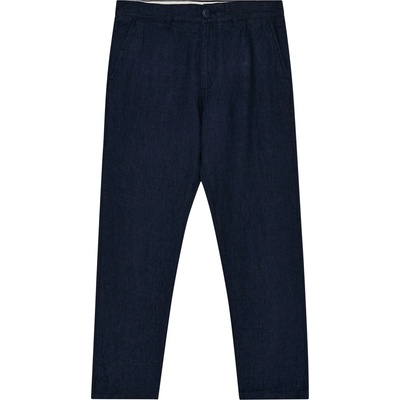 KnowledgeCotton Apparel Мъжки ежедневен панталон KnowledgeCotton Apparel Chuck Regular Linen Pants Casual trousers - Yarndyed / Total Eclipse - размер 34 (007-3645-0416)