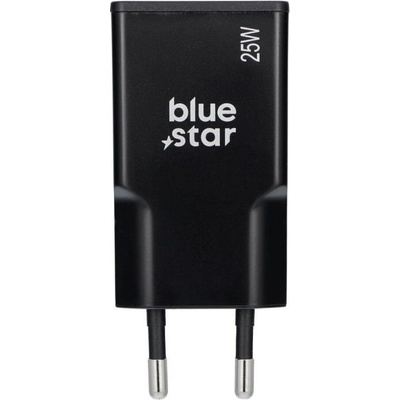 Blue Star Зарядно 220V Blue Star Slim GaN 1x Type C, 1x USB-A, QC4.0, PD, 3A, 25W, TFK-SC-25WAC, Черен (TFK-SC-25WAC)
