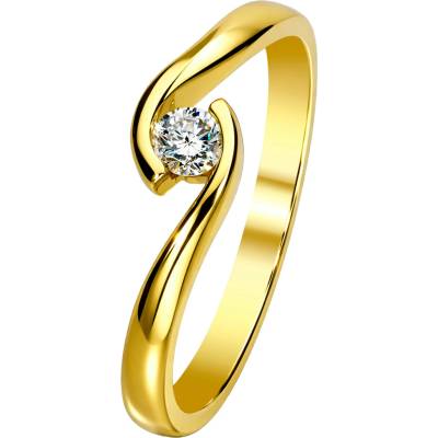 Zlaton Prsten žluté zlato s diamantem 000091007254