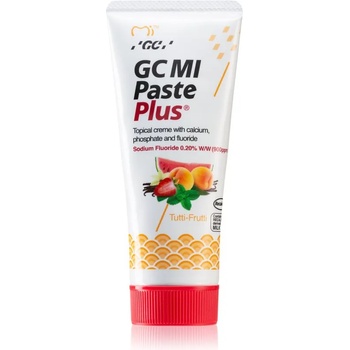 GC MI Paste Plus реминализиращ защитен крем за чувствителни зъби с флуорид вкус Tutti Frutti 35ml