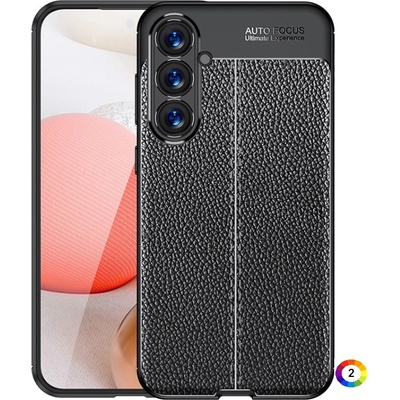 Samsung Galaxy S23 FE 5G Удароустойчив Litchi Skin Калъф и Протектор