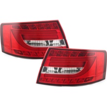 KITT Lightning LED Light Bar Taillights suitable for Audi A6 Limousine 2004-2008 Red Crystal Factory LED