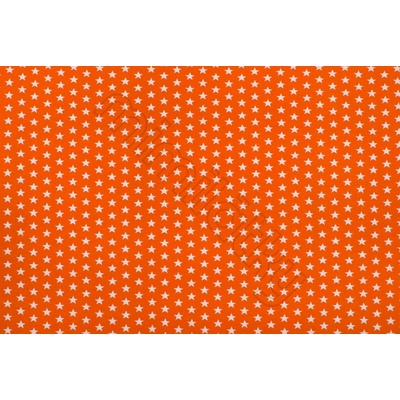 Hvězdy 1,5cm na oranžové úplet
