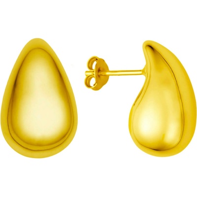 Bealio 13461 stříbrná náušnice SLZA KAPKA zlacené yellow 20 mm 03-13461-3445