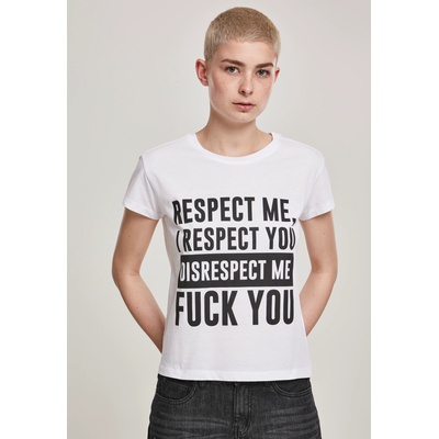 Mister Tee Дамска тениска Mister Tee Respect Me в бял цвятUB-MT994-00220 - Бял, размер XS